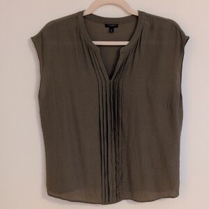 Talbots Khaki Sleeveless Blouse